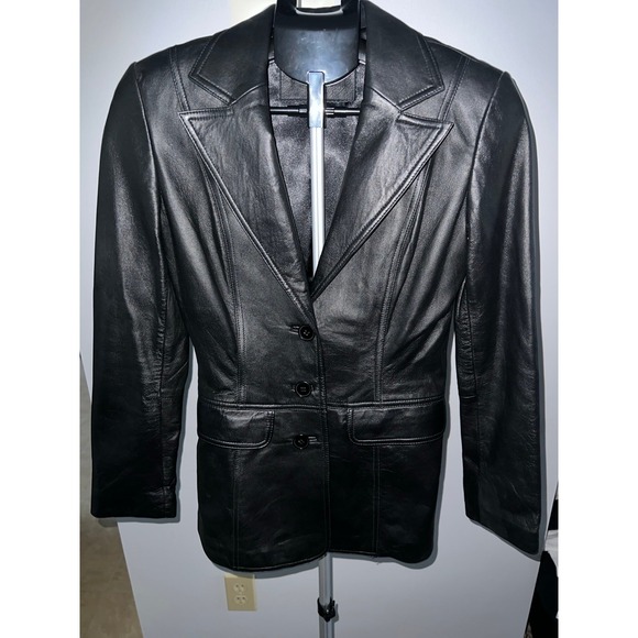 Rampage Black Leather Jacket - Picture 2 of 12